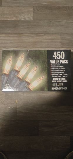 Christmas Lights New 450 Lights Only Bright Clear