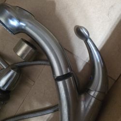 Nickel Faucet With Soap Despenser EXCELLENT Condition!