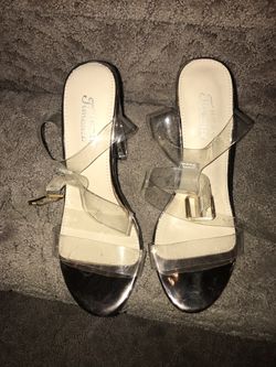 Clear Lucite Sandal Heels