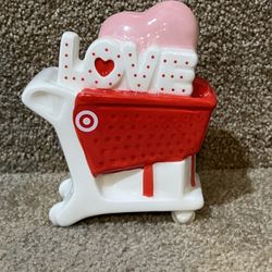 NEW Target Spritz Valentine’s Day Ceramic Shopping Cart Heart Love Figurine 4.5"