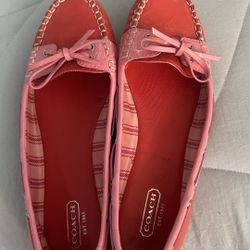 Coach PERCY Crinkle Patent Leather Loafers/ Flats 