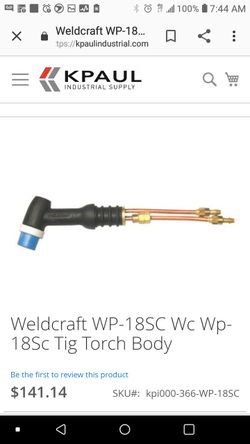 Miller wp 18sc torch body