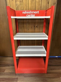 Vintage Metal Coca Cola Store Display Shelf Coke