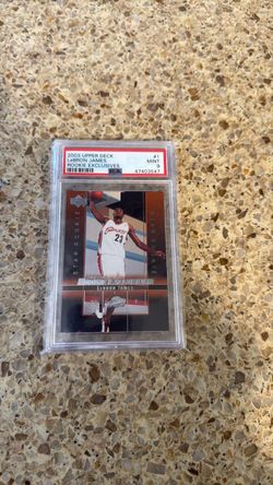 2003 Upper Deck LeBron James Rookie Exclusives PSA 9