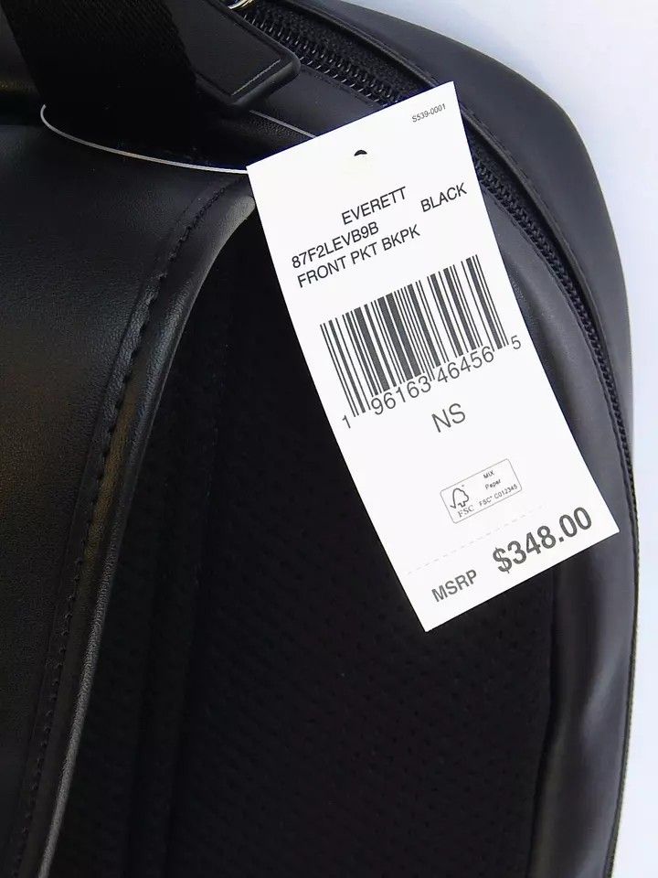 Michael Kors Signature EVERETT BLACK FRONT POCKET LARGE BACKPACK BAG UNISEX NEW
