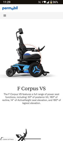 Permobil electric wheel chair