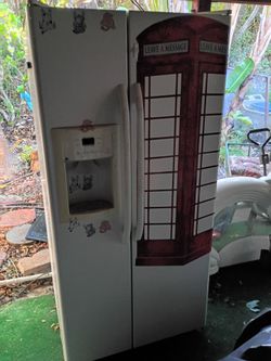Upright fridge and freezer