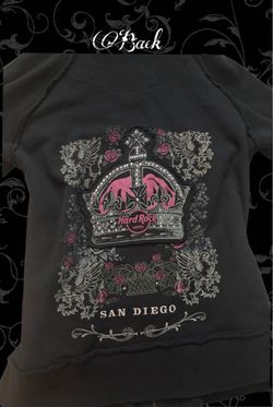 Y2k Black Hard Rock Zip Up