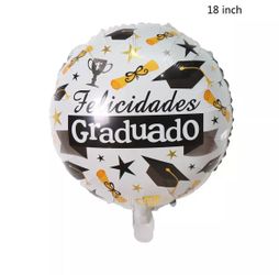 Foil Graduation Balloons 18” Quantity Of 5 