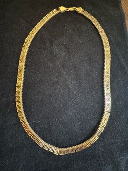 14k Gold Greek Necklace (herringbone style)