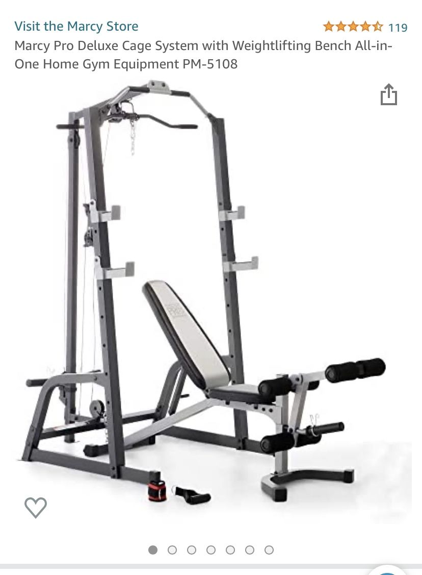 Marcy Pro Deluxe Cage System with Weightlifting Bench All in One Home Gym Equipment PM 5108 NIB for Sale in Greenville SC OfferUp
