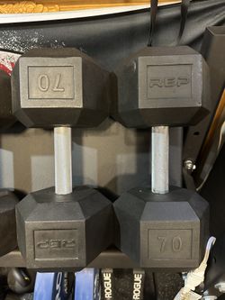 Rep Fitness Hex dumbbell Pair 70LB