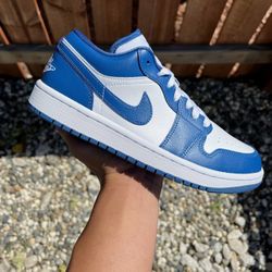 Jordan 1 Low Marina Blue (Size 5.5, 6.5, 7, 7.5, 8, 9, 10, 10.5)