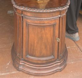 A antique wood end-tables