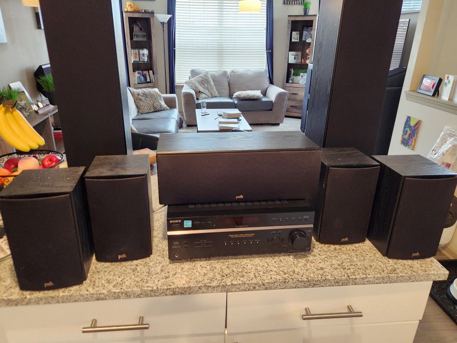 Sony Home Theater 6.1 Channel Polk Speakers