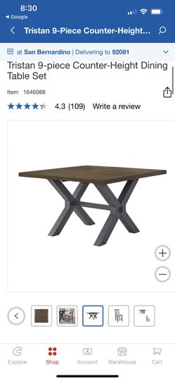 Tristan Counter-Height Dining Table