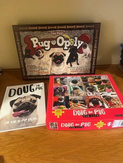 For the Pug Loving Family: Puzzle, book, monopoly