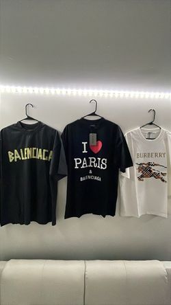 Balenciaga & Burberry Graphic T-Shirts Bundle