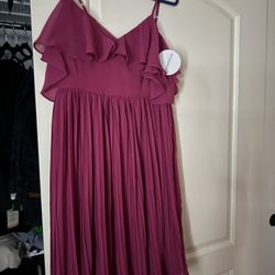 Magenta Bridesmaid Short Dress- Size medium 