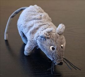 IKEA GOSIG MUS GRAY MOUSE/RAT PLUSH - 5" - RETIRED