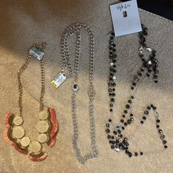 3 New Ladies Necklaces 