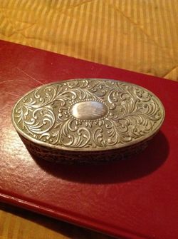 Beautiful ornate velvet lined trinket box