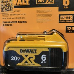 DeWALT 20V  XR  6.0 AH  BATTERY