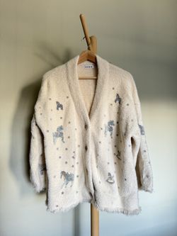 knitted mink cashmere cardigan