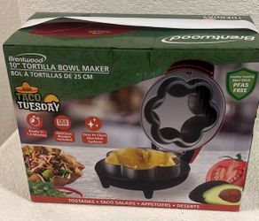 New Brentwood 10" Tortilla Bowl Maker