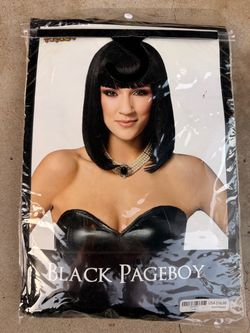 Black Pageboy Costume Wig