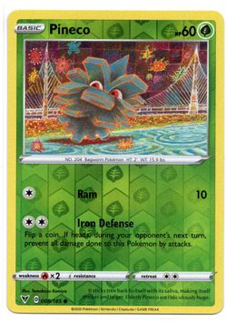 Pokémon Pineco - Vivid Voltage 008/185 - Common - Near Mint