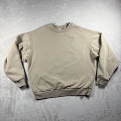 Alo Yoga Accolade Crew Neck Women’s S Beige Pullover Sweatshirt Athleisure#2021