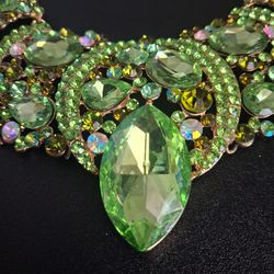 Light Green Rhinestone Necklace