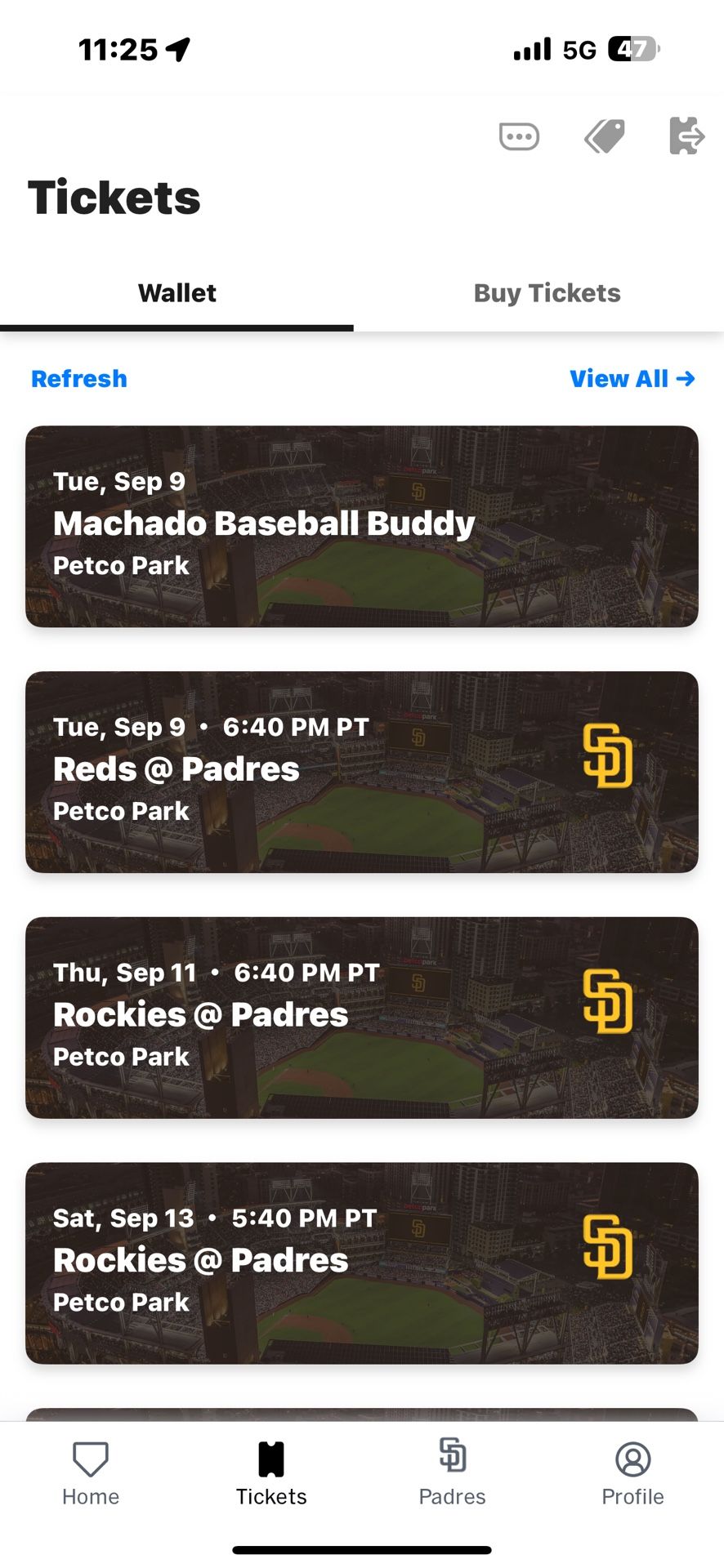 Padres Tickets