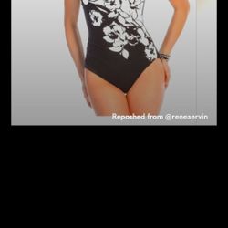 Miraclesuit Bella Rosa Black And White Sz 12