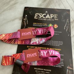 Escape tickets for sale
