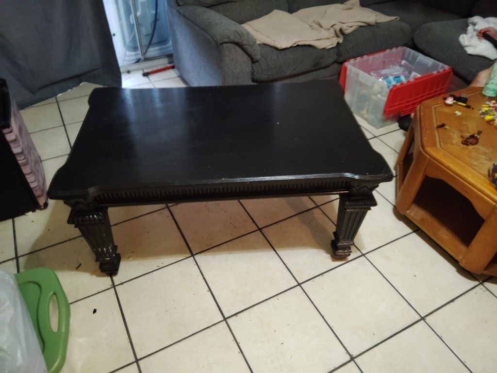 Large black coffee table