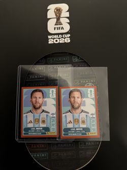 2026 World Cup panini Messi red parallel sticker