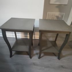 **FREE** Gray Wooden End Tables 