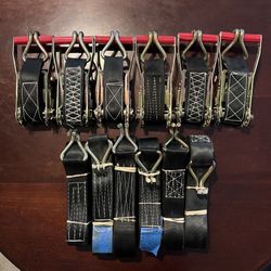 (6) Heavy Duty 2" x 32ft Ratchet Straps w/ Double J-Hooks – $40 (Used Once)