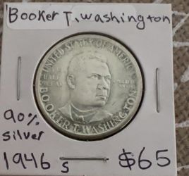 Booker T. Washington Half Dollar.90 % Silver 1946 S