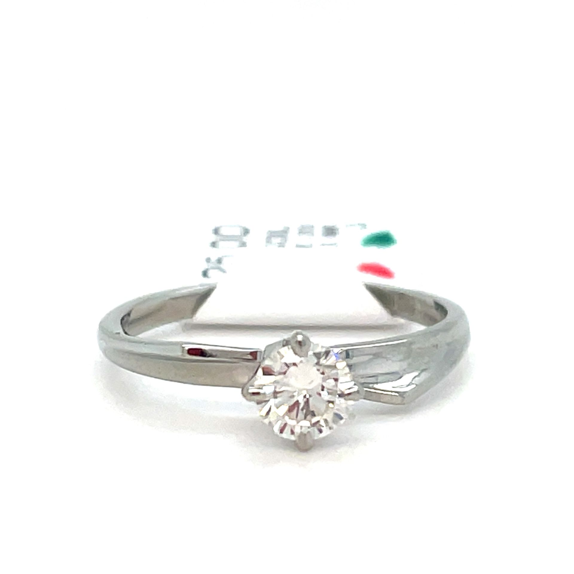 18Kt White Gold Diamond Ring 1.90g .33CTW Size 5 I-1597