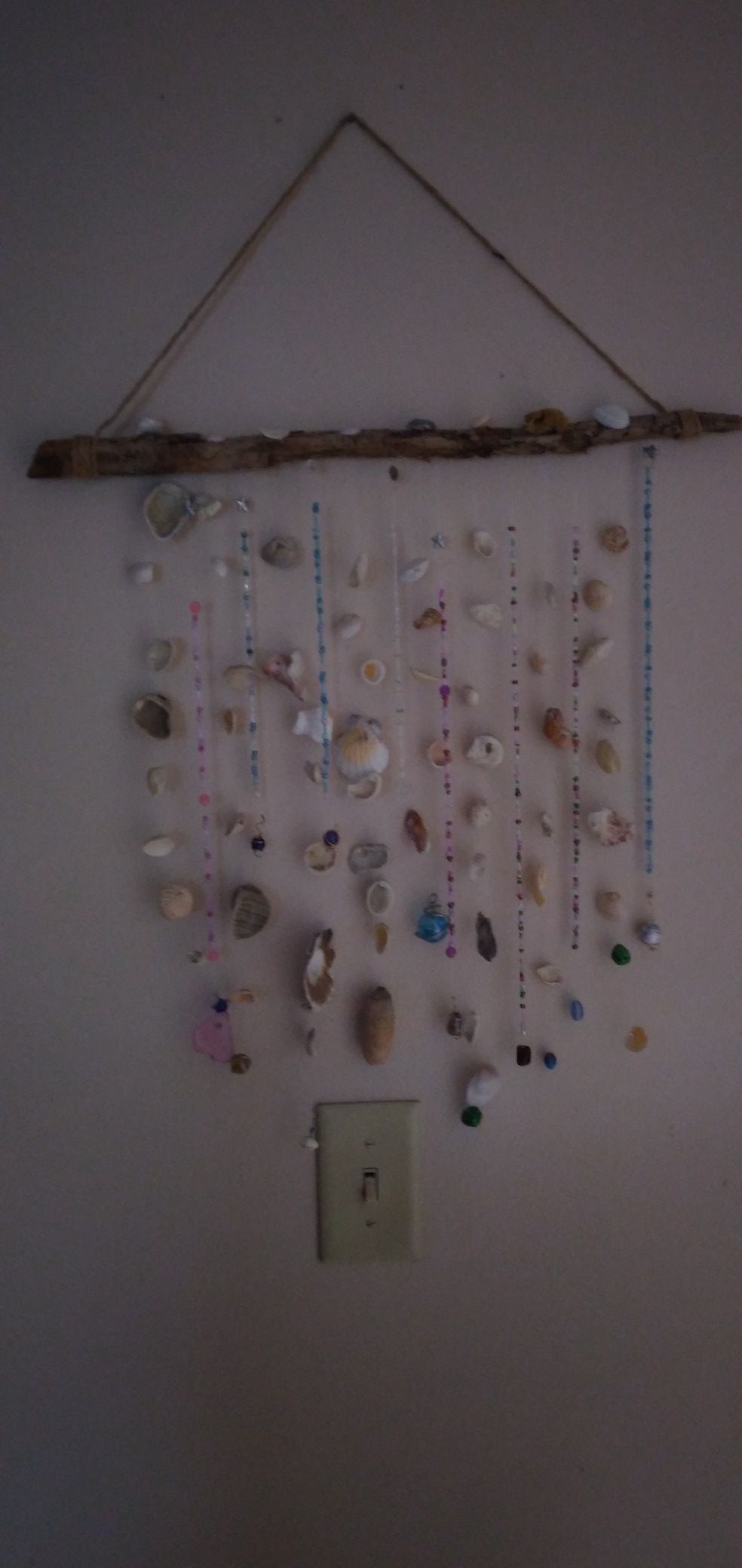 Sea shell and beads wind chimes