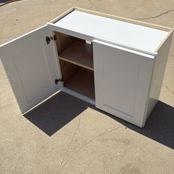 New White kitchen cabinets.