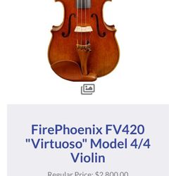FirePhoenix FV420 "Virtuoso" Model 4/4 Violin. 