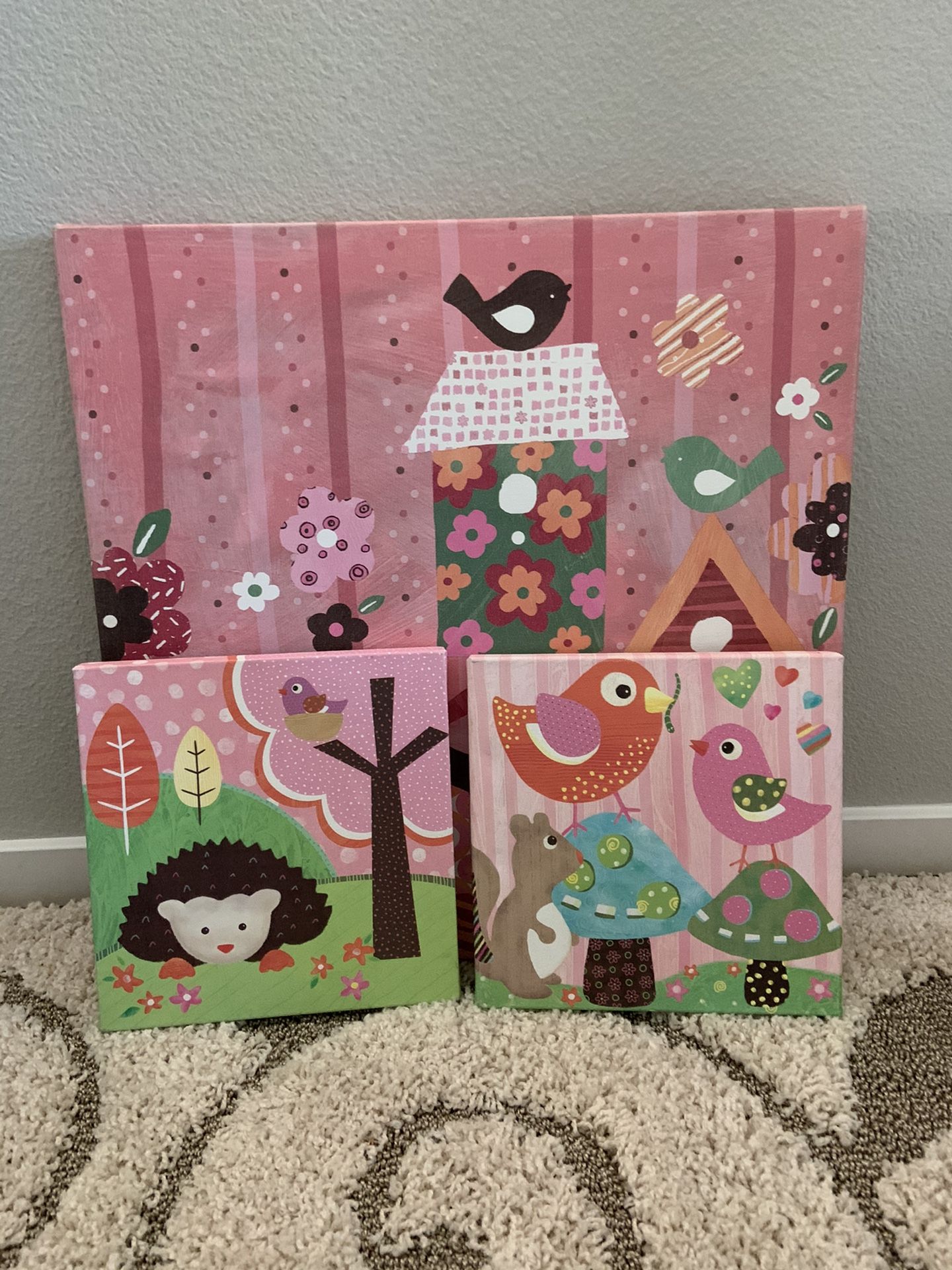 Three girls paintings / art