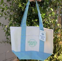 Baby blue Trader Joe’s mini bag