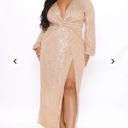 Gold Plus Size Dresses Ball Gowns Party Dress