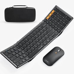 ProtoArc Tri-Fold Portable Rechargeable Bluetooth Keyboard 