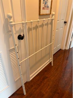 Metal White Twin Headboard.